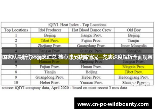 国家队最新伤停消息汇总 核心球员缺阵情况一览表深度解析全面观察